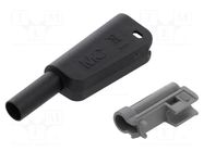 Accessories: case; 32A; black; 55.4mm; for banana plugs STÄUBLI