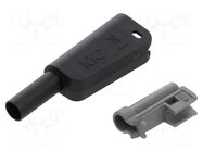 Accessories: case; 32A; black; 55.4mm; for banana plugs STÄUBLI