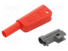 Case; 32A; red; 55.4mm; for banana plugs STÄUBLI