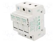 Fuse holder; 10x38mm; for DIN rail mounting; 30A; 600V; Poles: 3 LITTELFUSE