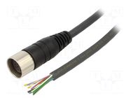 Connector: M23; plug; PIN: 12; female; cables; straight; 8A; IP67 LUMBERG AUTOMATION