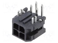 Connector: wire-board; socket; male; PIN: 4; Micro-Fit 3.0; 3mm; 2x2 MOLEX
