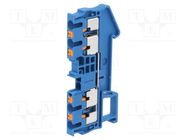 Splice terminal: rail; 0.14÷4mm2; ways: 1; terminals: 4; blue; PT PHOENIX CONTACT