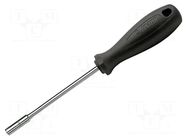 Screwdriver; 6-angles socket; HEX 6mm; 629CR; Blade length: 125mm UNIOR