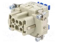 Connector: HDC; contact insert; female; 16A; 500V; Han® ES Press HARTING