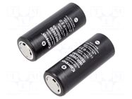 Re-battery: Li-Ion; 26650; 3.6V; 5500mAh; Ø26.5x67mm; 15A; 2pcs. KEEPPOWER