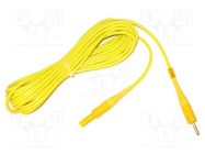 Test lead; banana plug 4mm,both sides; Len: 20m; yellow SONEL