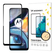 Wozinsky Super Durable Full Glue Tempered Glass Full Screen With Frame Case Friendly Motorola Moto G22 Black, Wozinsky