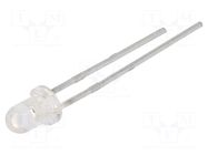 LED; red; 3mm; 1000÷2000mcd; 20°; Front: convex; 1.7÷2.4VDC; 60mW EVERLIGHT