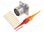 Connector: military; socket; female; PIN: 10; straight; crimped AMPHENOL AIR