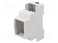 Enclosure: for DIN rail mounting; Y: 90mm; X: 36mm; Z: 67mm; grey KRADEX