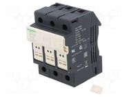 Fuse base; 10x38mm; for DIN rail mounting; 32A; Poles: 3 SCHNEIDER ELECTRIC