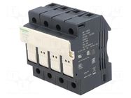 Fuse base; 10x38mm; for DIN rail mounting; 32A; Poles: 3+N SCHNEIDER ELECTRIC