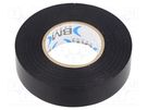 Tape: electrical insulating; W: 19mm; L: 20m; Thk: 0.19mm; black BM GROUP