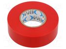 Tape: electrical insulating; W: 25mm; L: 25m; Thk: 0.15mm; red; 200% BM GROUP