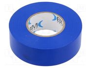 Tape: electrical insulating; W: 25mm; L: 25m; Thk: 0.15mm; blue; 200% BM GROUP