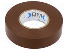 Tape: electrical insulating; W: 19mm; L: 25m; Thk: 0.15mm; brown BM GROUP