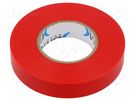 Tape: electrical insulating; W: 15mm; L: 25m; Thk: 0.15mm; red; 200% BM GROUP