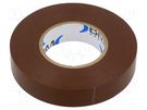 Tape: electrical insulating; W: 15mm; L: 25m; Thk: 0.15mm; brown BM GROUP