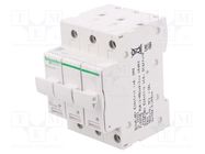 Fuse base; for DIN rail mounting; Poles: 3 SCHNEIDER ELECTRIC