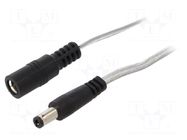 Cable; 2x0.5mm2; DC 5,5/2,5 plug,DC 5,5/2,5 socket; straight BQ CABLE