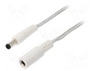 Cable; 2x0.5mm2; DC 5,5/2,5 plug,DC 5,5/2,5 socket; straight BQ CABLE
