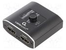 Switch; HDCP,HDMI 2.0; black; Features: works with 4K, UHD 2160p GEMBIRD