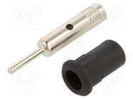 Socket; 4mm banana; 25A; 30VAC; 60VDC; black; nickel plated STÄUBLI