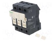 Fuse base; 10x38mm; for DIN rail mounting; 30A; Poles: 3 SCHNEIDER ELECTRIC
