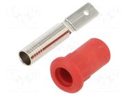 Connector: 4mm banana; socket; 25A; 30VAC; 60VDC; red STÄUBLI