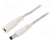 Cable; 2x0.5mm2; DC 5,5/2,1 plug,DC 5,5/2,1 socket; straight BQ CABLE