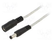 Cable; 2x0.5mm2; DC 5,5/2,5 plug,DC 5,5/2,5 socket; straight BQ CABLE