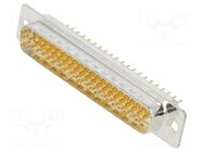 Connector: D-Sub HD; PIN: 62; socket; male; on PCBs; straight; THT Deltron AG