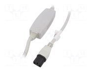 Cable; IEC C13 female,wires; 2m; white; 10A; 250V; IP20 SCHAFFNER / TE Connectivity