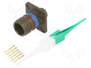 Connector: military; socket; male; PIN: 6; size 9; aluminium alloy AMPHENOL AIR