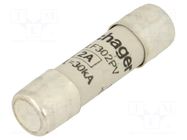 Fuse: fuse; 2A; 1kVDC; gPV; cylindrical,industrial; 10x38mm HAGER
