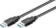 USB-A Cable, USB 3.0, 5 m, black, 5 m - USB 3.0 male (type A) > USB 3.0 male (type A)