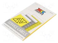 Safety sign; self-adhesive folie; W: 26.3mm; H: 120mm; yellow PARTEX