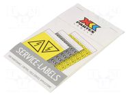 Safety sign; self-adhesive folie; W: 78mm; H: 108mm; white PARTEX