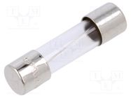Fuse: fuse; quick blow; 8A; 250VAC; cylindrical,glass; 5x20mm; S500 EATON/BUSSMANN