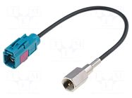 Cable; Fakra socket,FME male; straight; 0.15m PER.PIC.