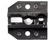 Crimping jaws; solar connectors type MC4; photovoltaics RENNSTEIG