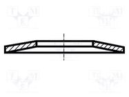 Washer; disk spring,spring; D=12.5mm; h=0.85mm; stainless steel BOSSARD