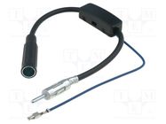 Cable; DIN socket,DIN plug; straight; 0.3m; 12VDC; AM gain: 20dB PER.PIC.