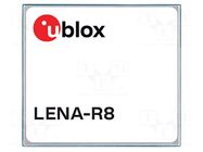 Module: LTE; Down: 10Mbps; Up: 5Mbps; LENA-R8; SMD; 30x27x2.7mm u-blox