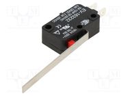 Microswitch SNAP ACTION; 16A/250VAC; 0.6A/125VDC; with lever ECE