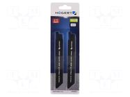 Hacksaw blade-set; 150mm; 14teeth/inch; 2pcs. HÖGERT TECHNIK