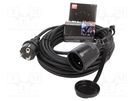 Extension lead; 3x1mm2; Sockets: 1; rubber; black; 10m; 10A KEL