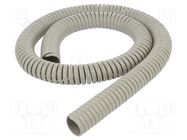 Spiral wrapping; PVC; grey; L: 1m; -30÷60°C; SP; Features: flexible PARTEX