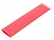 Heat shrink sleeve; glueless; 3: 1; 24mm; L: 1.2m; red; polyolefine TE Connectivity